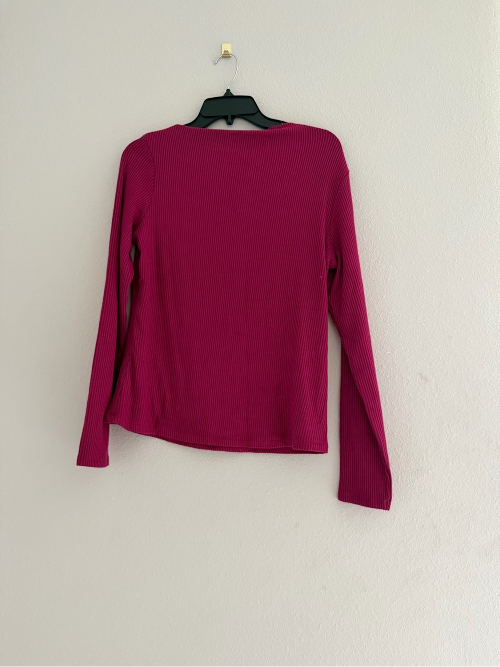 Banana Republic Ribbed Long Sleeve Top Women Medium Stretch Knit Business Casual